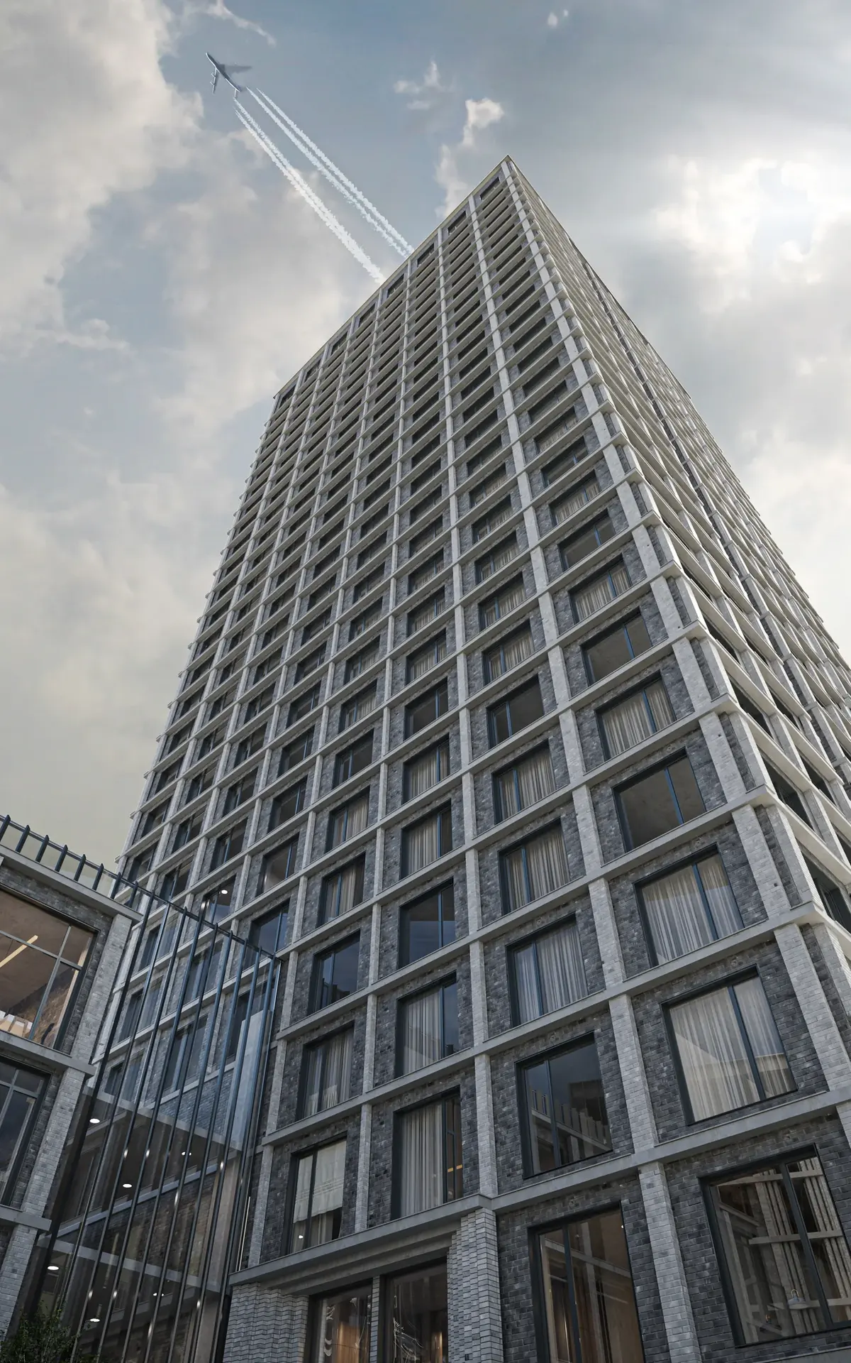 Башня комплекса Gagarin City снизу